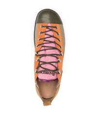 Мужские разноцветные кожаные низкие кеды от JW Anderson