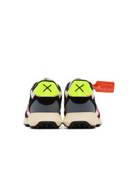 Мужские разноцветные кожаные низкие кеды от Off-White