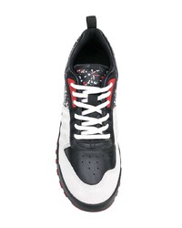 Мужские разноцветные кожаные низкие кеды от Kenzo