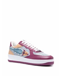 Мужские разноцветные кожаные низкие кеды от Enterprise Japan