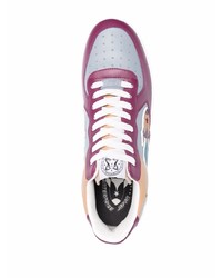 Мужские разноцветные кожаные низкие кеды от Enterprise Japan