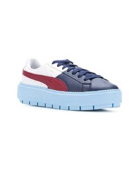 Женские разноцветные кожаные низкие кеды от Puma