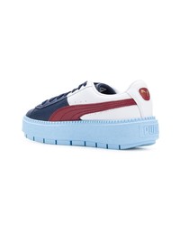 Женские разноцветные кожаные низкие кеды от Puma