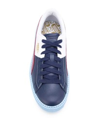 Женские разноцветные кожаные низкие кеды от Puma