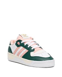 Мужские разноцветные кожаные низкие кеды от adidas