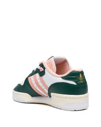 Мужские разноцветные кожаные низкие кеды от adidas