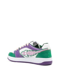 Мужские разноцветные кожаные низкие кеды от Enterprise Japan