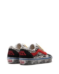 Мужские разноцветные кожаные низкие кеды от Vans