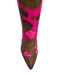 Разноцветные кожаные полусапоги от Casadei