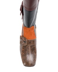 Разноцветные кожаные полусапоги от Coach