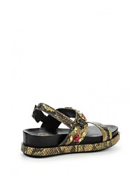 Разноцветные кожаные сандалии на плоской подошве от Ash