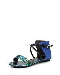 Разноцветные кожаные сандалии на плоской подошве от Dino Ricci Select