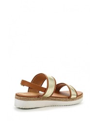 Разноцветные кожаные сандалии на плоской подошве от Gioseppo