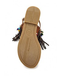 Разноцветные кожаные сандалии на плоской подошве от Gioseppo