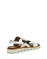 Разноцветные кожаные сандалии на плоской подошве от Gioseppo