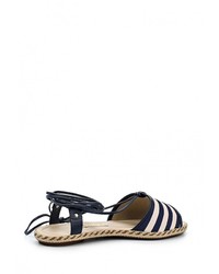 Разноцветные кожаные сандалии на плоской подошве от Moleca