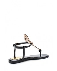 Разноцветные кожаные сандалии на плоской подошве от Vitacci