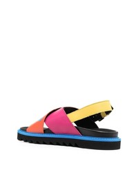 Мужские разноцветные кожаные сандалии от Moschino