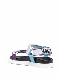 Мужские разноцветные кожаные сандалии от Moschino