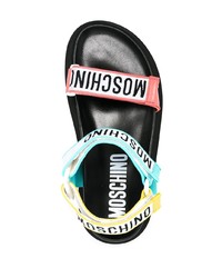 Мужские разноцветные кожаные сандалии от Moschino
