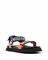 Мужские разноцветные кожаные сандалии от Moschino