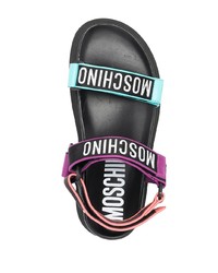 Мужские разноцветные кожаные сандалии от Moschino