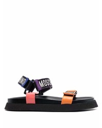 Мужские разноцветные кожаные сандалии от Moschino