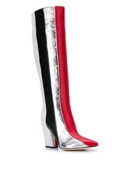 Разноцветные кожаные сапоги от Sergio Rossi