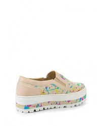 Женские разноцветные кожаные слипоны от Donna Moda