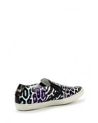 Женские разноцветные кожаные слипоны от Just Cavalli