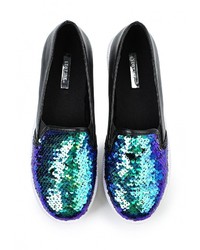 Женские разноцветные кожаные слипоны от LOST INK