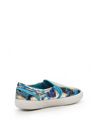 Женские разноцветные кожаные слипоны от Stephan