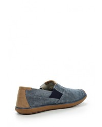 Мужские разноцветные кожаные слипоны от Tesoro