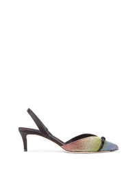 Разноцветные кожаные туфли с украшением от Marco De Vincenzo