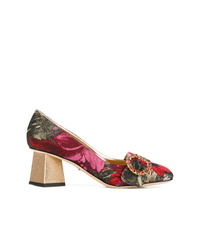 Разноцветные кожаные туфли с цветочным принтом от Dolce & Gabbana
