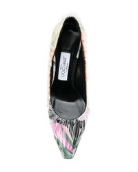 Разноцветные кожаные туфли с цветочным принтом от Off-White