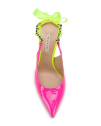 Разноцветные кожаные туфли от Casadei