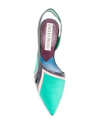 Разноцветные кожаные туфли от Emilio Pucci