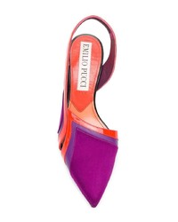 Разноцветные кожаные туфли от Emilio Pucci