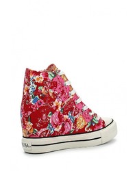 Разноцветные кроссовки на танкетке от Annalisa