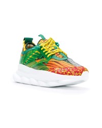 Мужские разноцветные кроссовки от Versace