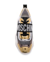 Мужские разноцветные кроссовки от Moschino