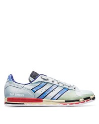 Мужские разноцветные низкие кеды из плотной ткани от Adidas By Raf Simons