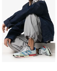 Мужские разноцветные низкие кеды из плотной ткани от Adidas By Raf Simons