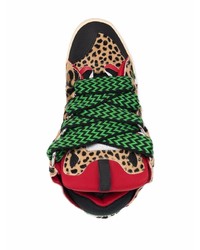 Мужские разноцветные низкие кеды с принтом от Lanvin