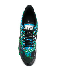 Мужские разноцветные низкие кеды с принтом от Kenzo