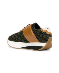 Женские разноцветные низкие кеды с принтом от Marni