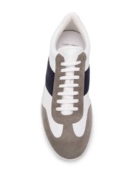 Мужские разноцветные низкие кеды от Giorgio Armani