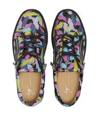 Мужские разноцветные низкие кеды от Giuseppe Zanotti