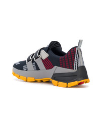 Мужские разноцветные низкие кеды от Prada